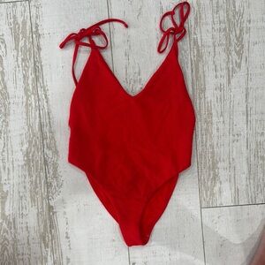 Billabong ribbed red Swimsuit